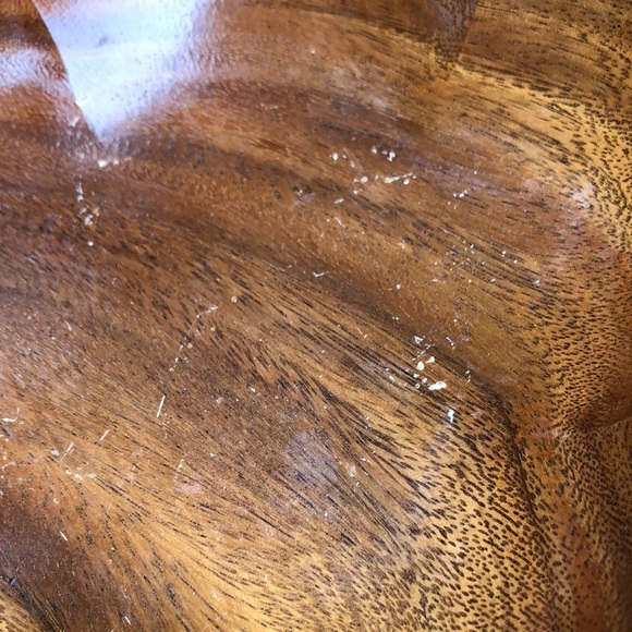 Monkey Pod Wooden Bowl Set-Large Bowl with 4 Smaller Bowls-GUC-Vintage - Picture 7 of 16